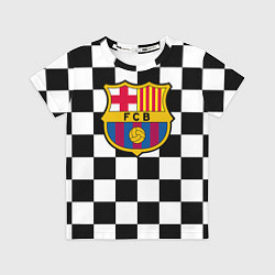 Детская футболка Barcelona клетка