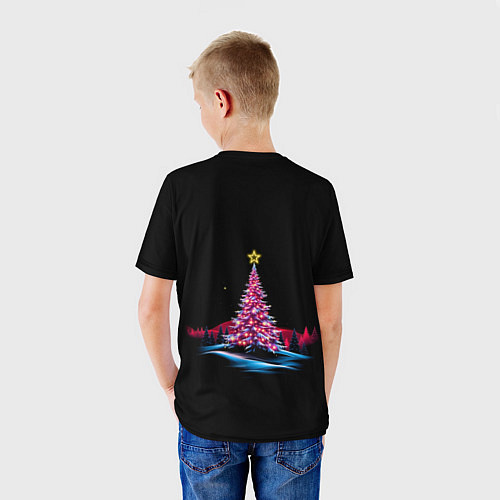 Детская футболка New year eve in the forest / 3D-принт – фото 4