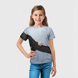 Футболка детская Зимний орёл, цвет: 3D-принт — фото 2