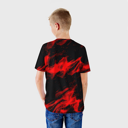 Детская футболка Real Madrid красный огонь / 3D-принт – фото 4