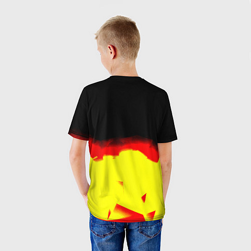 Детская футболка Borussia абстракция золото геометрия / 3D-принт – фото 4