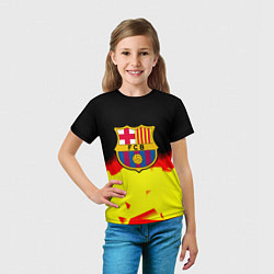 Футболка детская Borussia абстракция золото геометрия, цвет: 3D-принт — фото 2