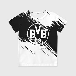 Детская футболка Borussia черно белые полосы