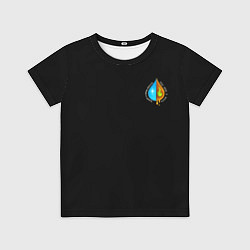 Детская футболка Лучше вода у друга полноцветный узор