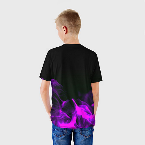 Детская футболка Liverpool неоновый огонь / 3D-принт – фото 4