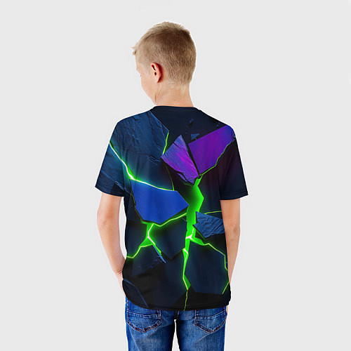 Детская футболка Neon tile / 3D-принт – фото 4