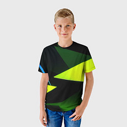 Футболка детская Geometric shapes, цвет: 3D-принт — фото 2