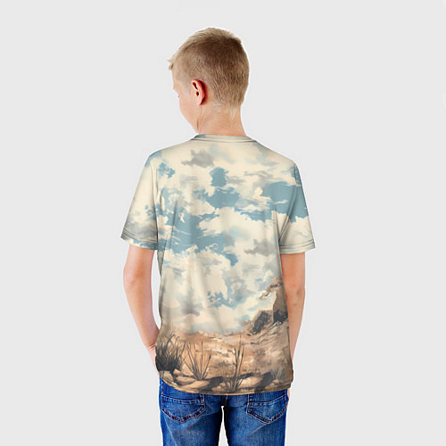 Детская футболка Fallout девушка в пустоши / 3D-принт – фото 4