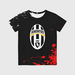 Детская футболка Ювентус краски текстура всплеск
