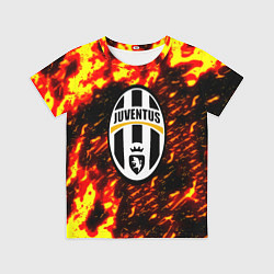 Детская футболка Juventus огненные краски
