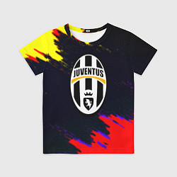 Детская футболка Juventus краски текстура штрихи