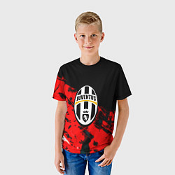 Футболка детская Juventus кераски текстура, цвет: 3D-принт — фото 2