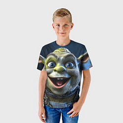 Футболка детская Крупное лицо Шрека, цвет: 3D-принт — фото 2