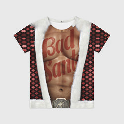 Детская футболка Костюм деда мороза с накаченным прессом