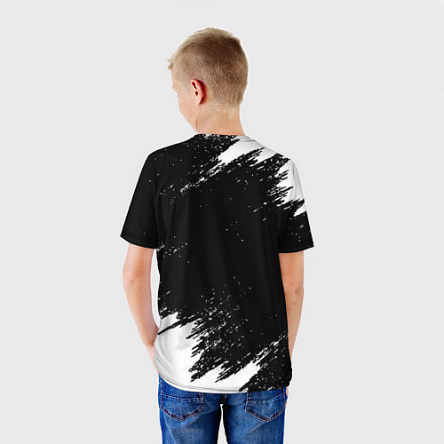 Детская футболка Манчестер Юнайтед белые краски / 3D-принт – фото 4