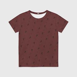 Детская футболка Конь на фоне цвета гранж