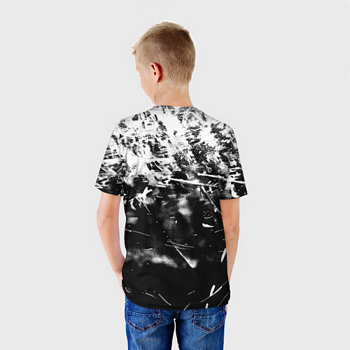 Детская футболка Bayern Mnchen черно белая бумага / 3D-принт – фото 4