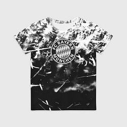 Детская футболка Bayern Mnchen черно белая бумага