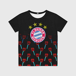 Детская футболка Бавария Мюнхен розы паттерн