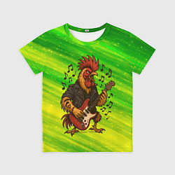 Детская футболка Петух гитарист