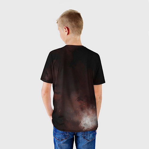 Детская футболка Коричневая лошадь в прыжке / 3D-принт – фото 4