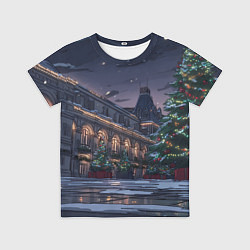 Детская футболка Новогодняя Московская ночь