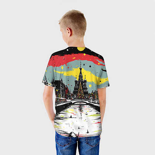 Детская футболка Праздничная новогодняя Москва / 3D-принт – фото 4