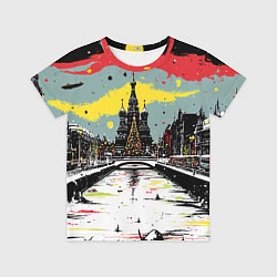 Детская футболка Праздничная новогодняя Москва