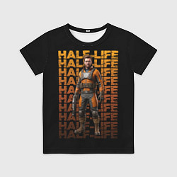 Детская футболка Гордон Фримен на красивом фоне