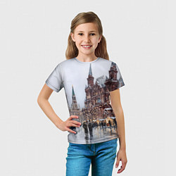 Футболка детская Московский новогодний день, цвет: 3D-принт — фото 2