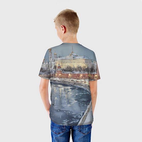 Детская футболка Новогодние праздники в Москве / 3D-принт – фото 4