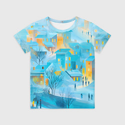 Детская футболка Новогодние Московские домики
