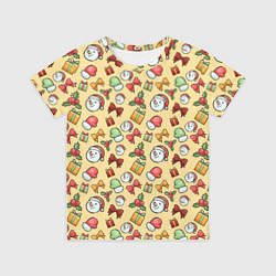Детская футболка Новогодний паттерн