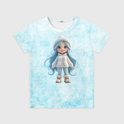 Детская футболка Девочка-зима