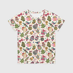 Детская футболка Новогодний паттерн
