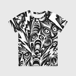 Футболка детская Lightnings and faces - ai art fantasy, цвет: 3D-принт