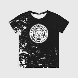 Детская футболка Лестер сити краски белые