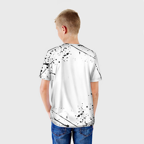 Детская футболка Barcelona брызги красок / 3D-принт – фото 4
