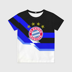 Детская футболка Бавария Мюнхен полосы спорт