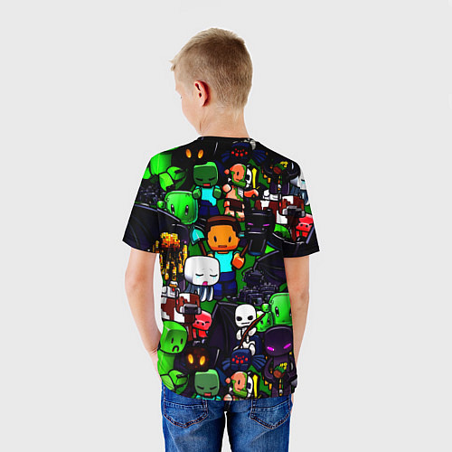 Детская футболка Minecraft x barcelona fc / 3D-принт – фото 4