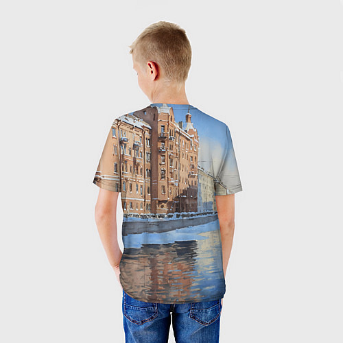 Детская футболка Зимний Санкт-Петербург / 3D-принт – фото 4