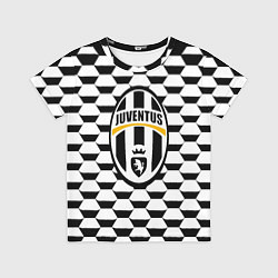 Детская футболка Juventus геометрия черно белая