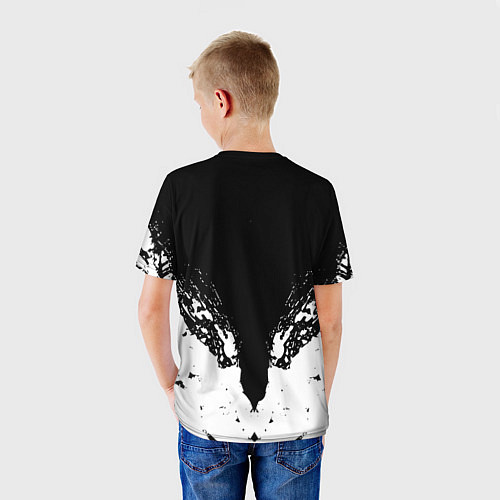 Детская футболка Ювентус краски всплеск текстура / 3D-принт – фото 4