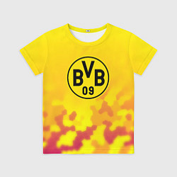 Детская футболка Borussia камуфляж желтый текстура