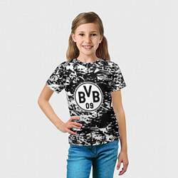 Футболка детская Боруссиа белые краски, цвет: 3D-принт — фото 2