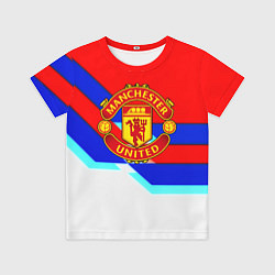 Детская футболка Манчестер Юнайтед полосы геометрия