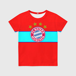 Футболка детская Бавария Мюнхен полосы линии, цвет: 3D-принт