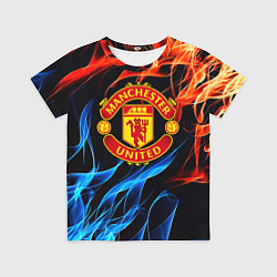 Детская футболка Манчестер Юнайтед огонь битва
