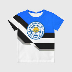 Детская футболка Лестер сити геометрия полосы