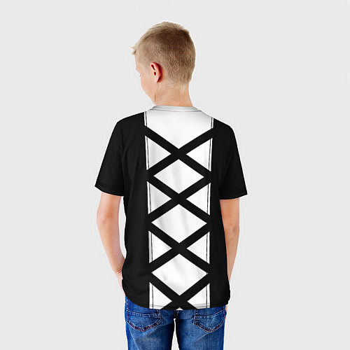 Детская футболка Ювентус геометрия полосы линии / 3D-принт – фото 4